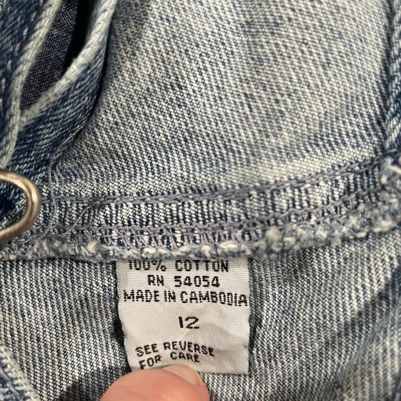 Vintage 90’s Bugle Boy Classic Blue Denim Overalls Size 12 - Picture 5 of 5